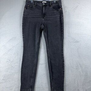 H&M Womens Ankle Skinny Jeans High Rise Five Design Pockets Womens Black Size 12